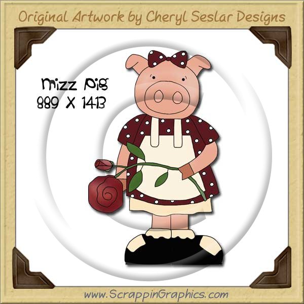 Mizz Pig Single Graphics Clip Art Download - Click Image to Close