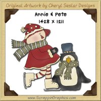 Annie & Pete Penguin Single Graphics Clip Art Download