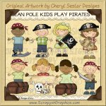 Bean Pole Kids Play Pirates Limited Pro Clip Art Graphics