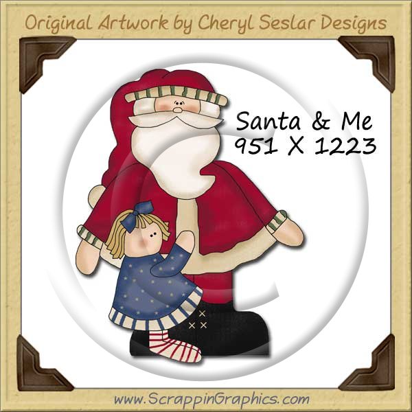Santa & Me Single Graphics Clip Art Download - Click Image to Close