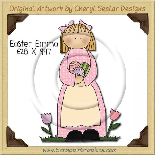 Easter Emma Single Clip Art Graphic Download