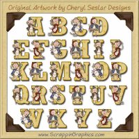 Ice Angels Alphabet & Numbers Clip Art Download
