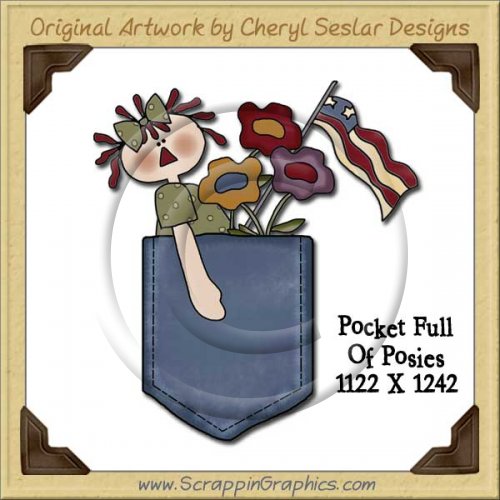 Pocket Full Of Posies Single Graphics Clip Art Download