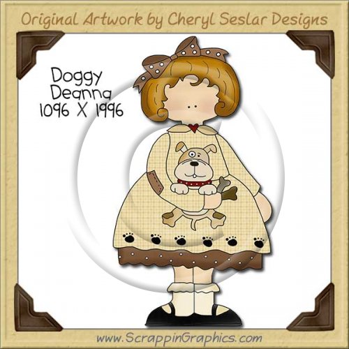 Doggy Deanna Single Clip Art Graphic Download