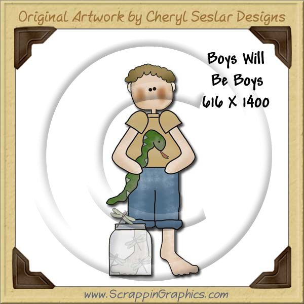 Boys Will Be Boys Single Graphics Clip Art Download - Click Image to Close