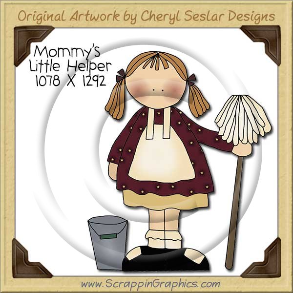 Mommy's Little Helper Single Clip Art Graphic Download - Click Image to Close