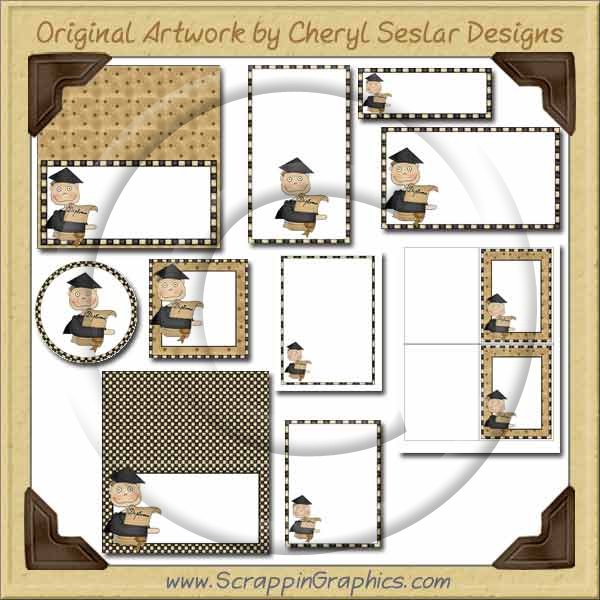 Graduate Boy Printable Pack Graphics Clip Art Download - Click Image to Close