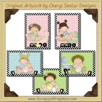 Little Mama Beauty Cards Collection Printable Craft Download