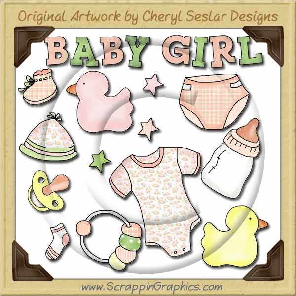 Baby Girl Elements Collection Graphics Clip Art Download - Click Image to Close