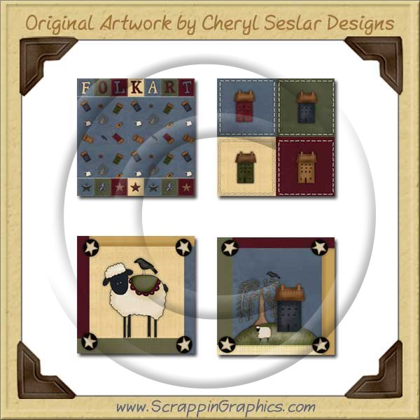 Folk Art Block Collection Graphics Clip Art Download - Click Image to Close