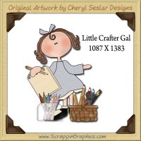 Little Crafter Gal Single Graphics Clip Art Download
