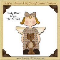 Teddy Bear Angel Single Graphics Clip Art Download