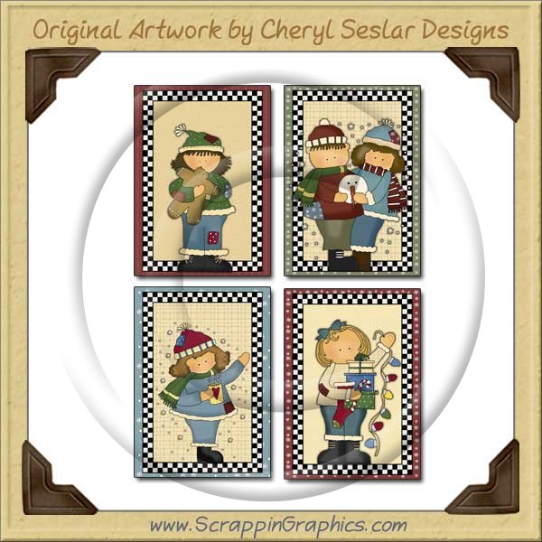 Winter Fun Cards Sampler Collection Printable Craft Download - Click Image to Close