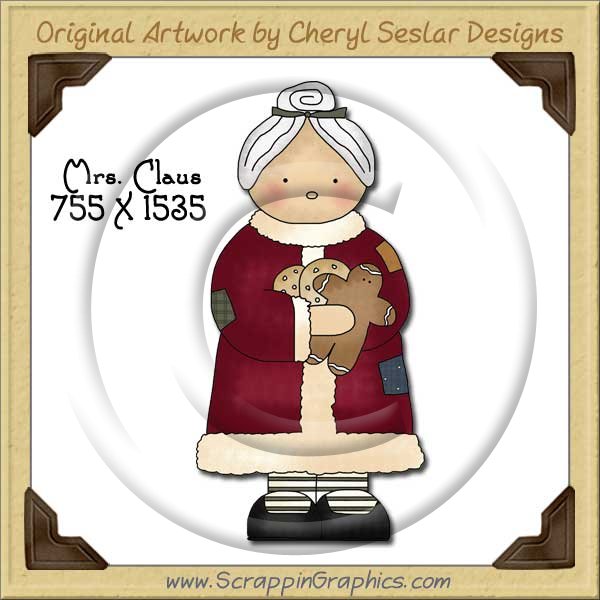Mrs Claus Single Graphics Clip Art Download - Click Image to Close