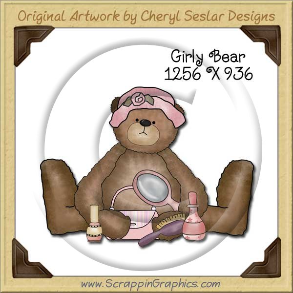 Girly Bear Single Graphics Clip Art Download - Click Image to Close