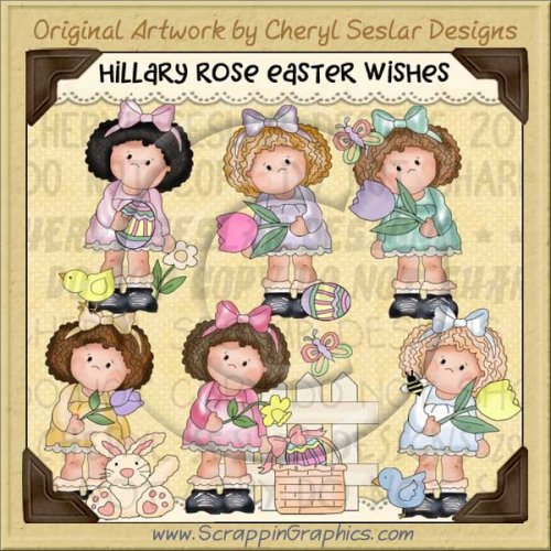 Hillary Rose Easter Wishes Limited Pro Clip Art Graphics
