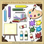 Art Supplies Collection Graphics Clip Art Download