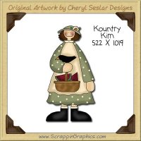 Kountry Kim Single Clip Art Graphic Download