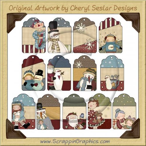 Tag Bonanza Winter Collection Printable Craft Download