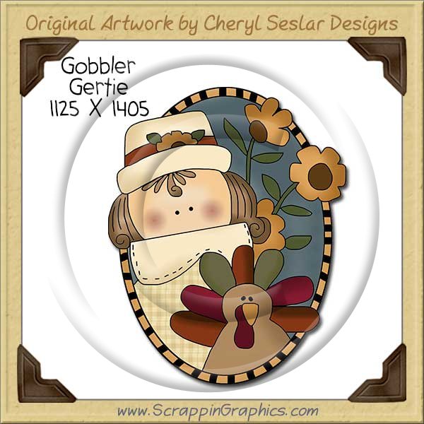 Gobbler Gertie Single Clip Art Graphic Download - Click Image to Close