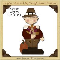 Mister Pilgrim Single Clip Art Graphic Download