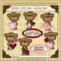 Beary Special Valentine Limited Pro Clip Art Graphics