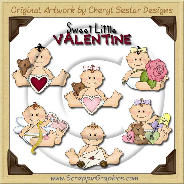 Sweet Baby Little Valentine Limited Pro Clip Art Graphics - Click Image to Close