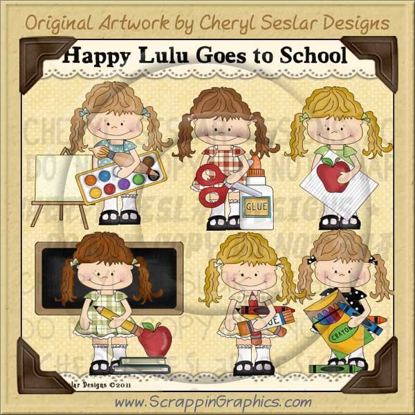 Happy Lulu Goes To School Limited Pro Clip Art Graphics - Click Image to Close