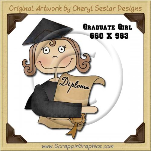 Graduate Girl Single Graphics Clip Art Download
