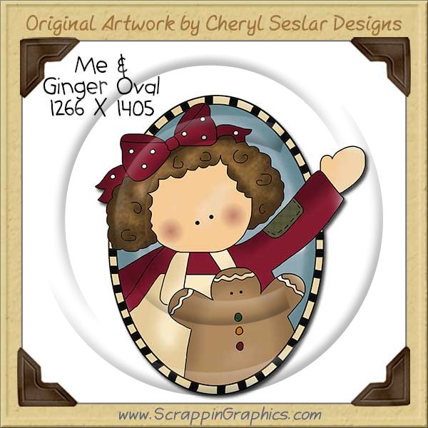 Me & Ginger Oval Single Clip Art Graphic Download - Click Image to Close