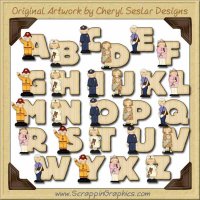 All Grown Up Alphabet & Numbers Clip Art Graphics