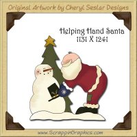 Helping Hand Santa Single Graphics Clip Art Download