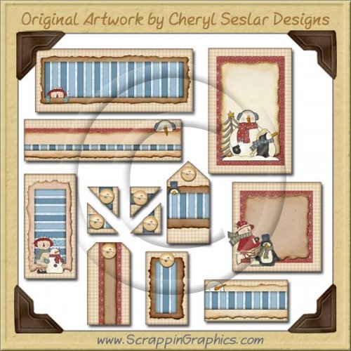 Winter Annie Journaling Delights Digital Scrapbooking Graphics Clip Art Download