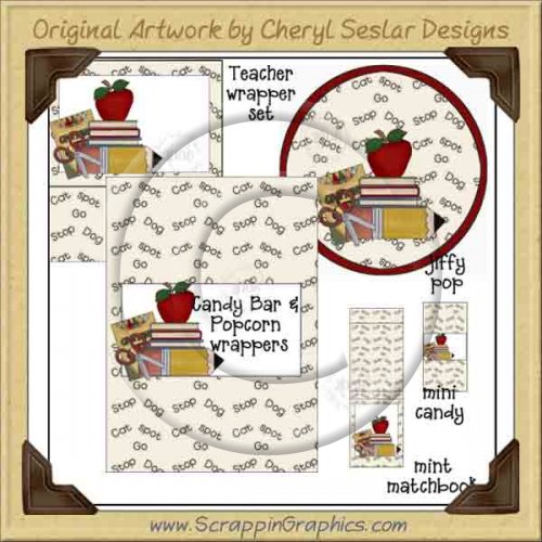 Teacher Wrapper Set Printable Craft Collection Graphics Clip Art