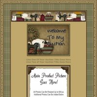 Prim Wishes Green Auction Template