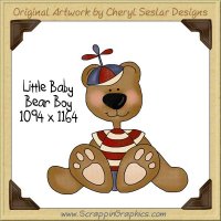 Little Baby Bear Boy Single Graphics Clip Art Download