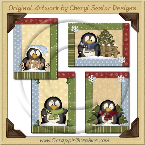 Silly Little Penguin Sampler Card Printable Craft Download - Click Image to Close