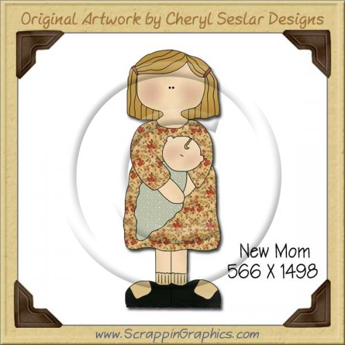 New Mom Single Graphics Clip Art Download