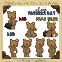 Father's Day Bears Collection Graphics Clip Art Download