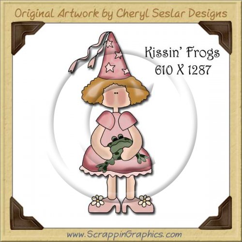 Kissin' Frogs Single Graphics Clip Art Download