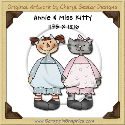 Annie & Miss Kitty Single Graphics Clip Art Download