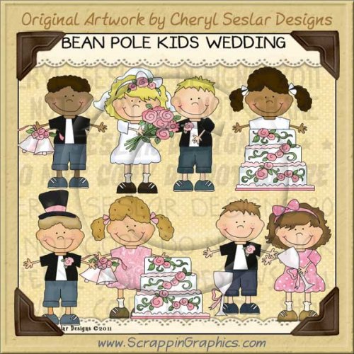 Bean Pole Kids Wedding Limited Pro Clip Art Graphics