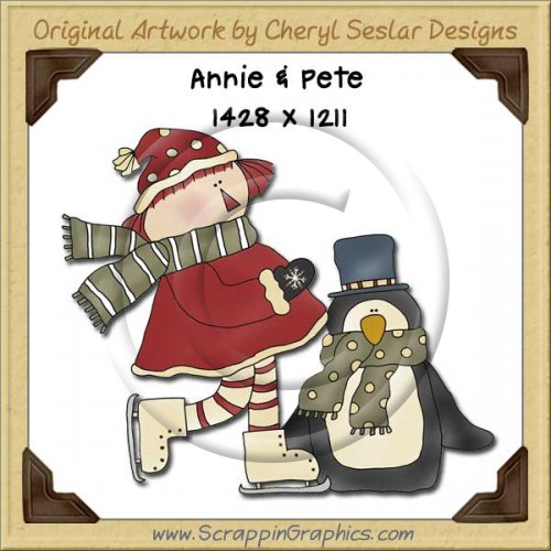 Annie & Pete Penguin Single Graphics Clip Art Download