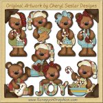 Raggedy Bears Christmas Treats Graphics Clip Art Download