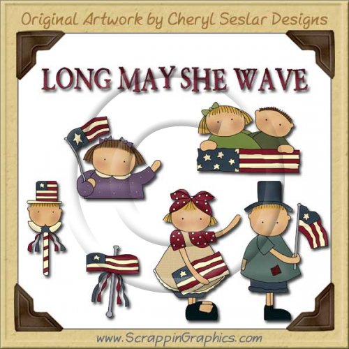 Wee Folk Americana Kids Graphics Clip Art Download