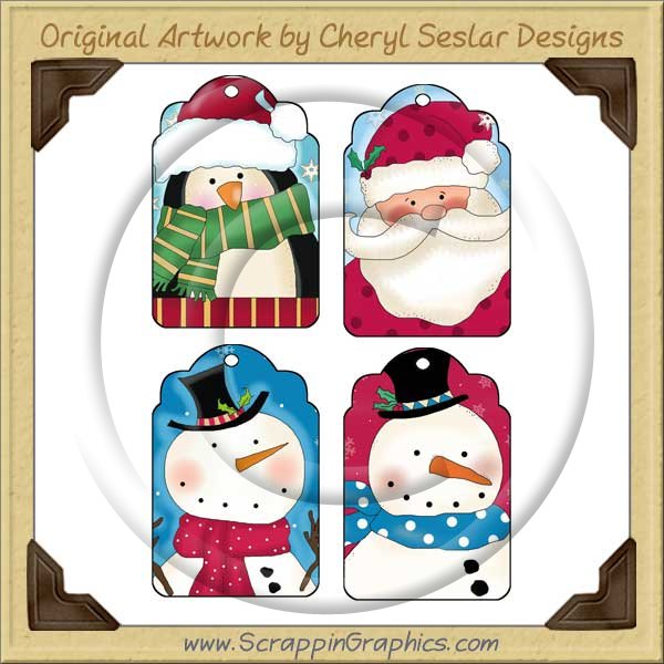 Silly Christmas Tags Collection Printable Craft Download - Click Image to Close