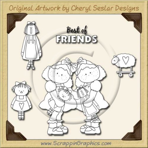 Best Of Friends Digital Stamp Set Limited Pro Clip Art Graphics