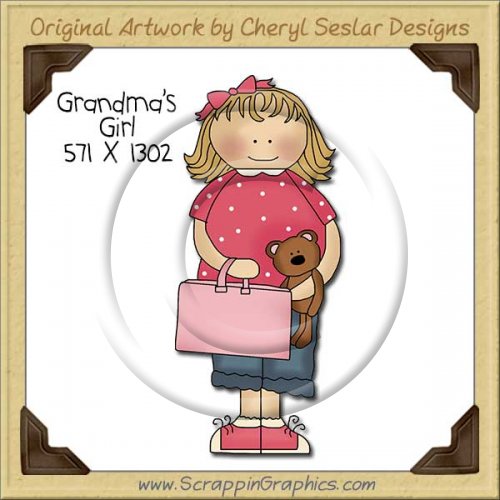 Grandma's Girl Single Clip Art Graphic Download