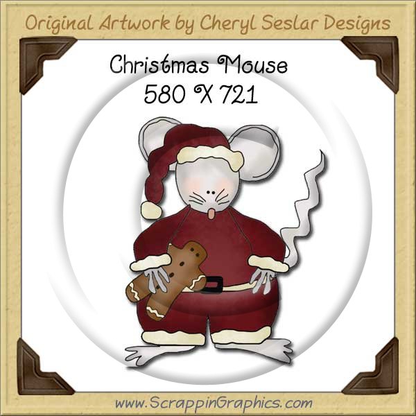 Christmas Mouse Single Graphics Clip Art Download - Click Image to Close