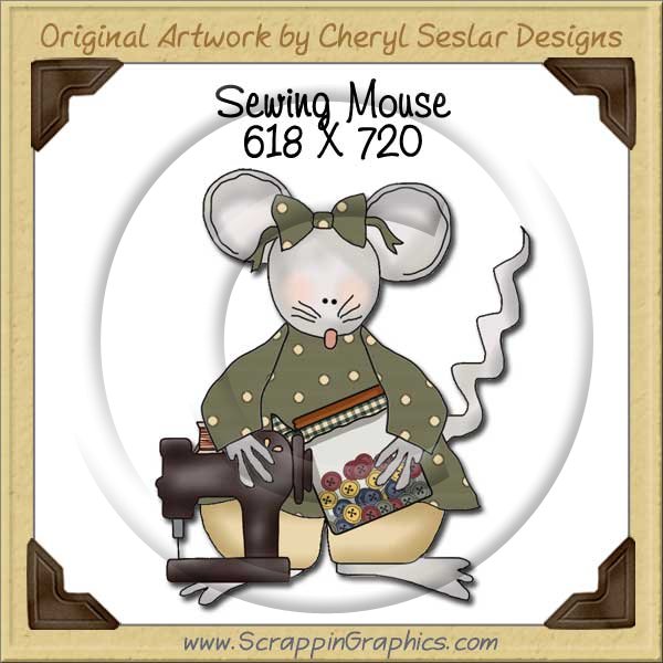 Sewing Mouse Single Graphics Clip Art Download - Click Image to Close